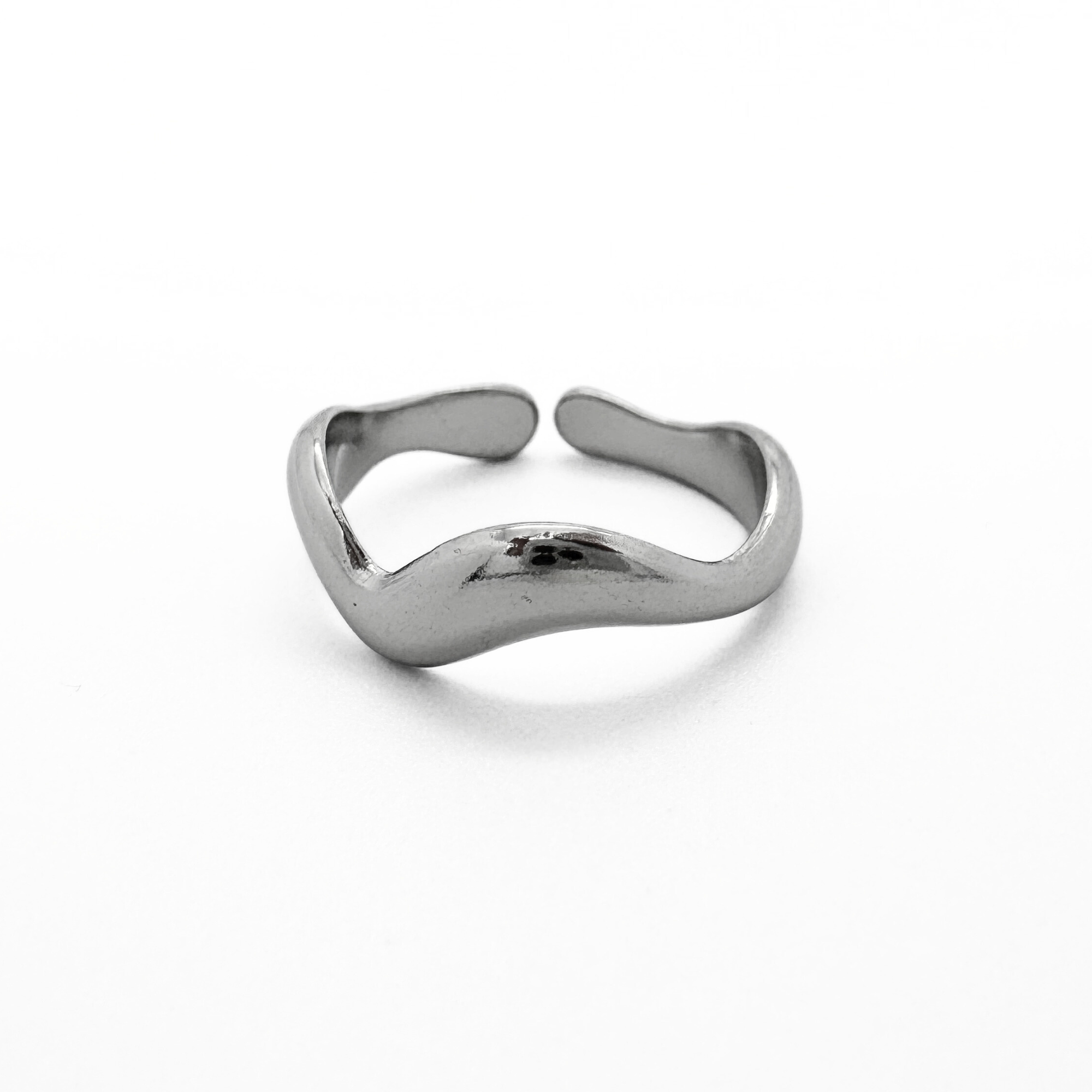 Adjustable Stainless Steel Wave Ring
