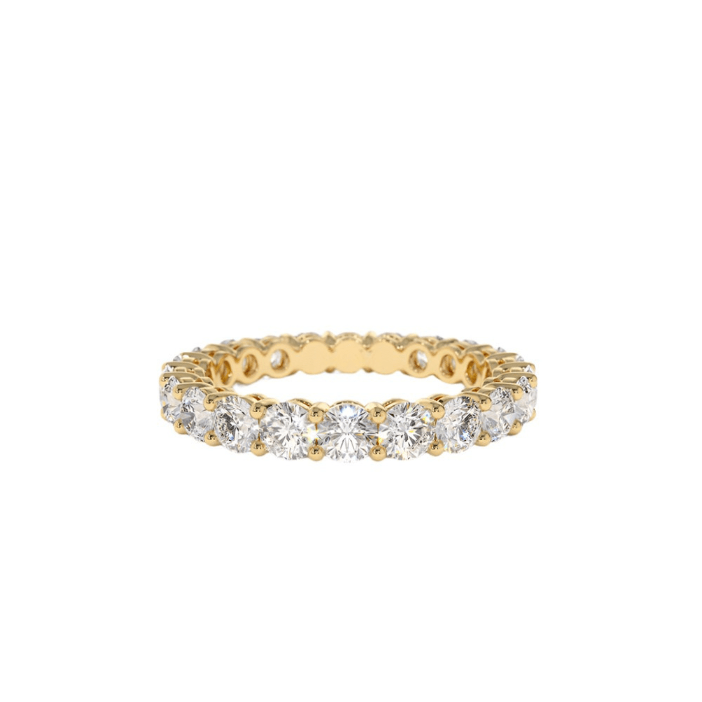 Basket Setting Full Eternity Diamond Ring – 10k | 2.25ctw