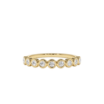 10k 9 Diamond Half Eternity Wedding Ring 0.55ctw
