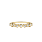 10k 9 Diamond Half Eternity Wedding Ring 0.55ctw