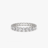 Basket Setting Full Eternity Diamond Ring – 10k | 2.25ctw