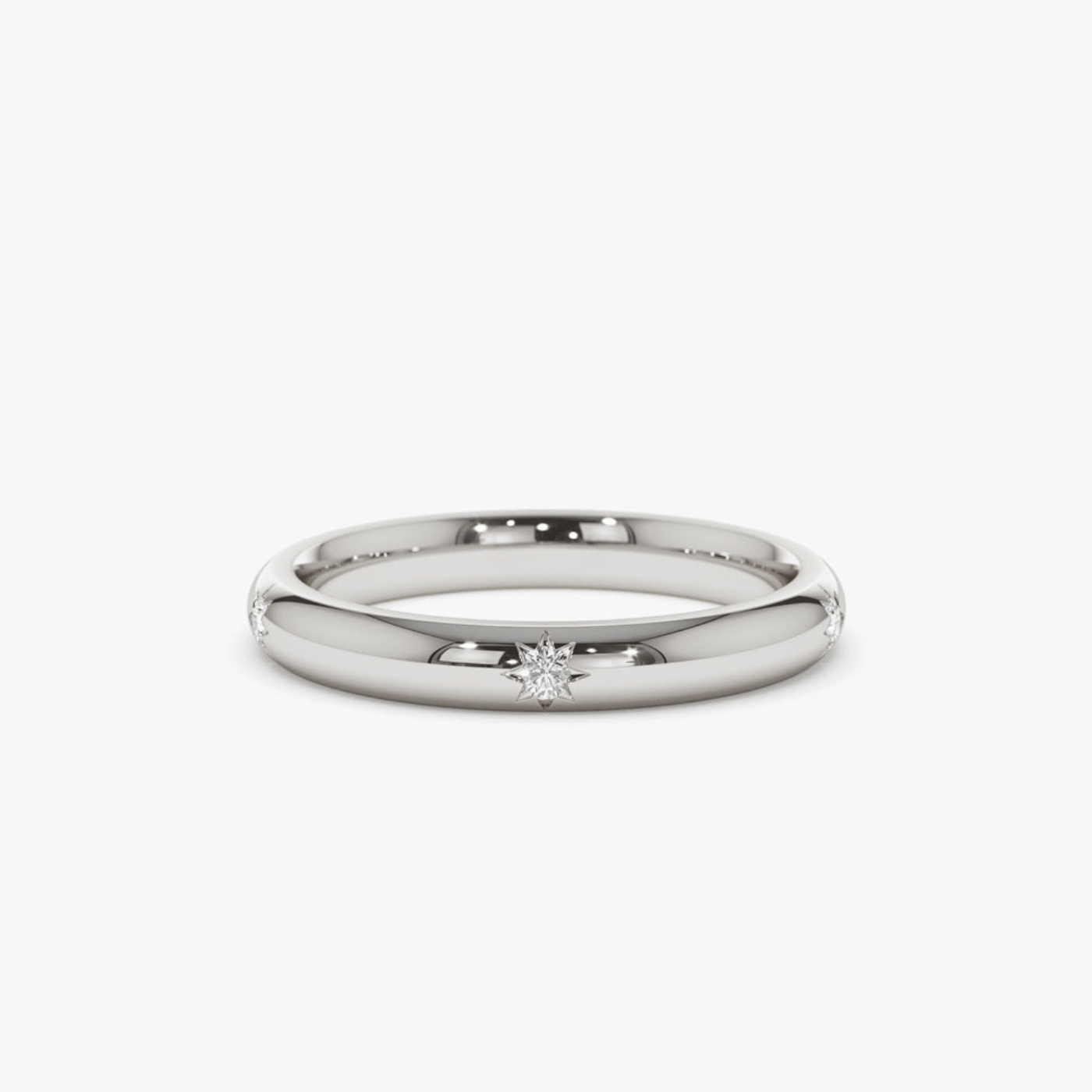Star Setting Full Eternity Diamond Ring in 14k