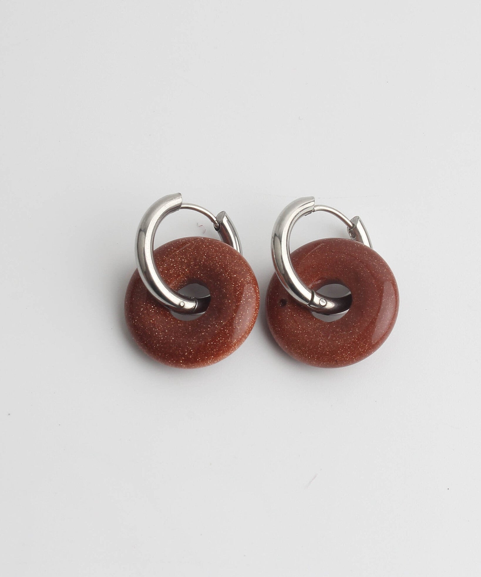 Women - Earrings - Natural Stone - Stainless Steel