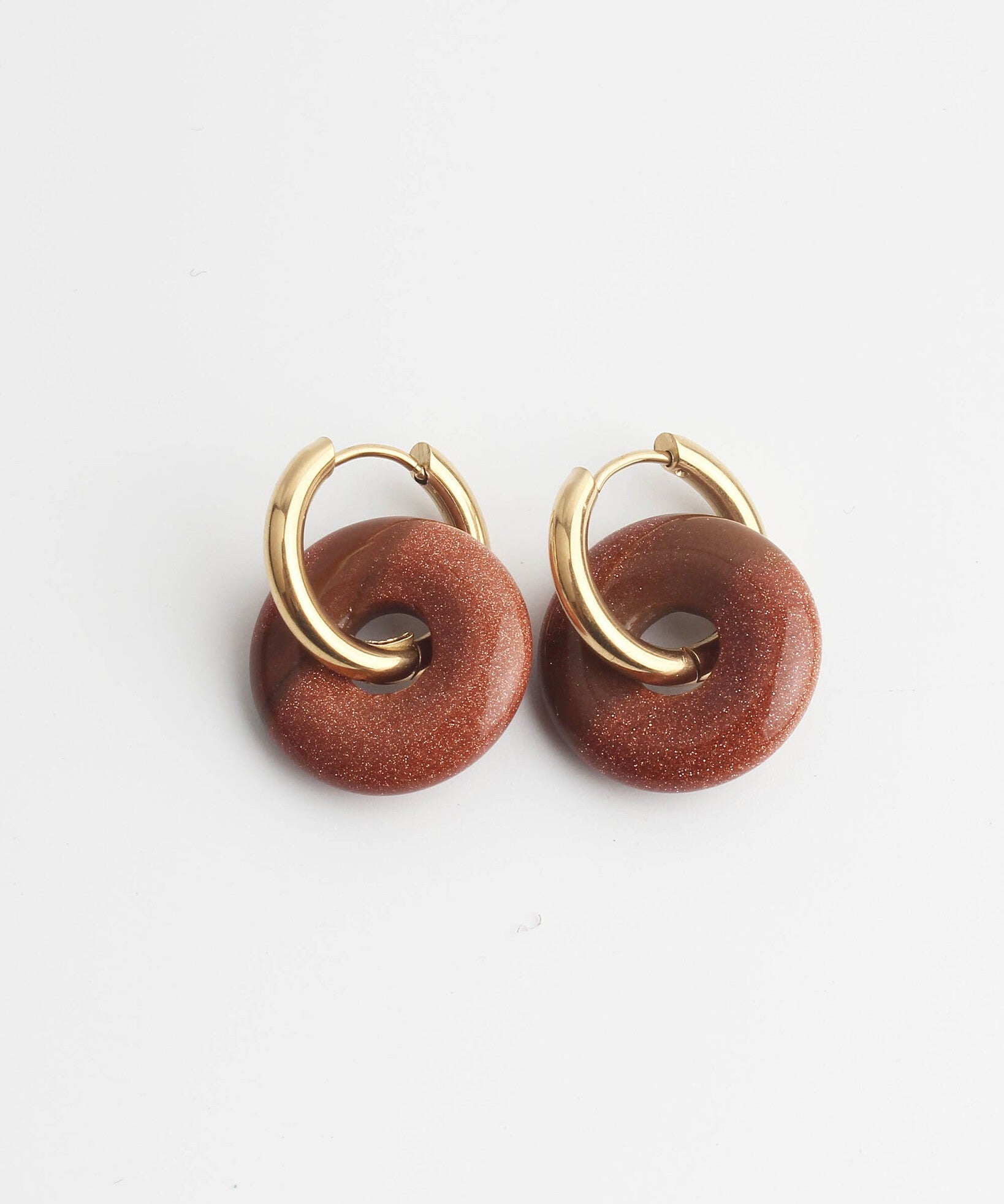 Women - Earrings - Natural Stone - Stainless Steel