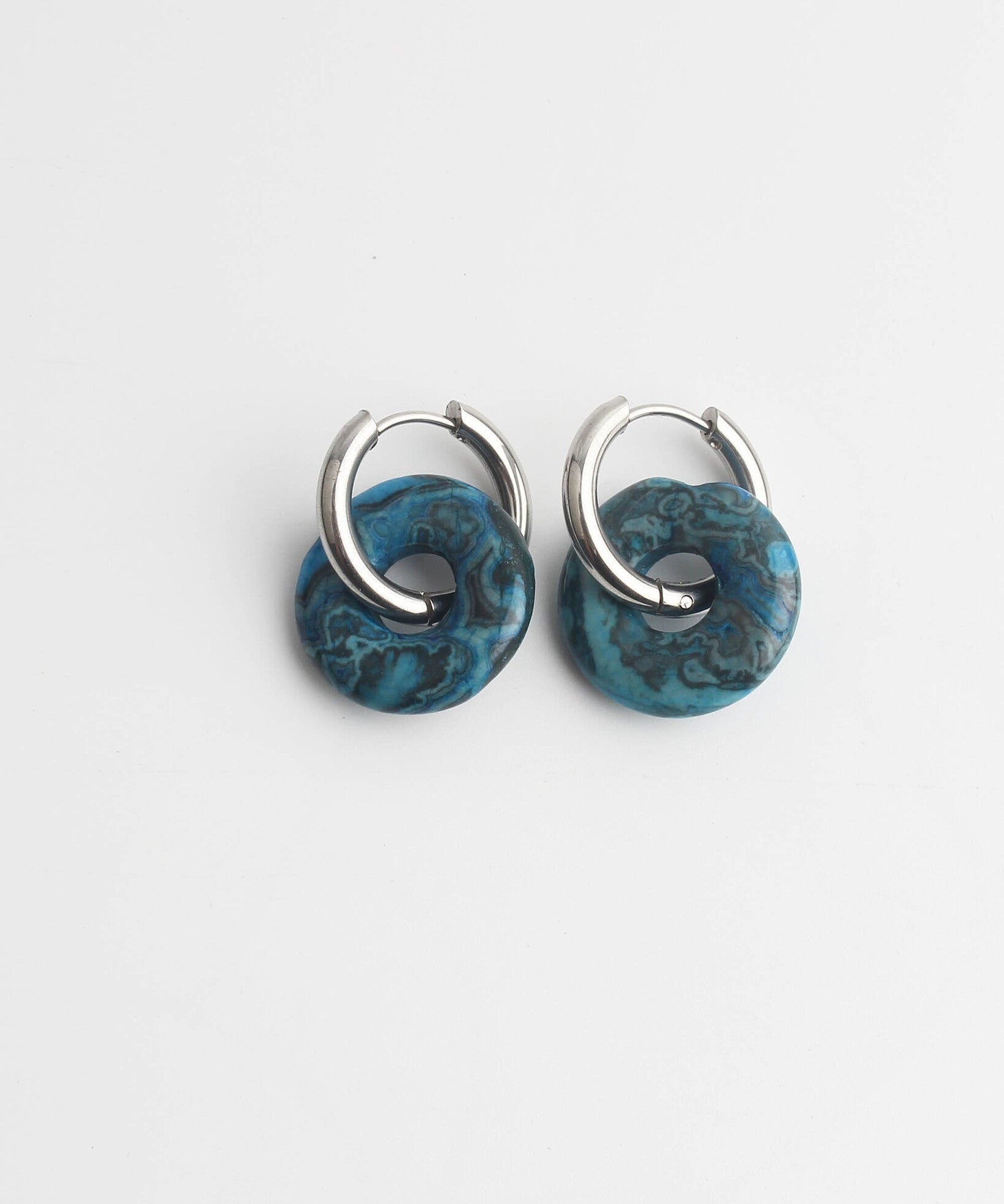 Women - Earrings - Natural Stone - Stainless Steel