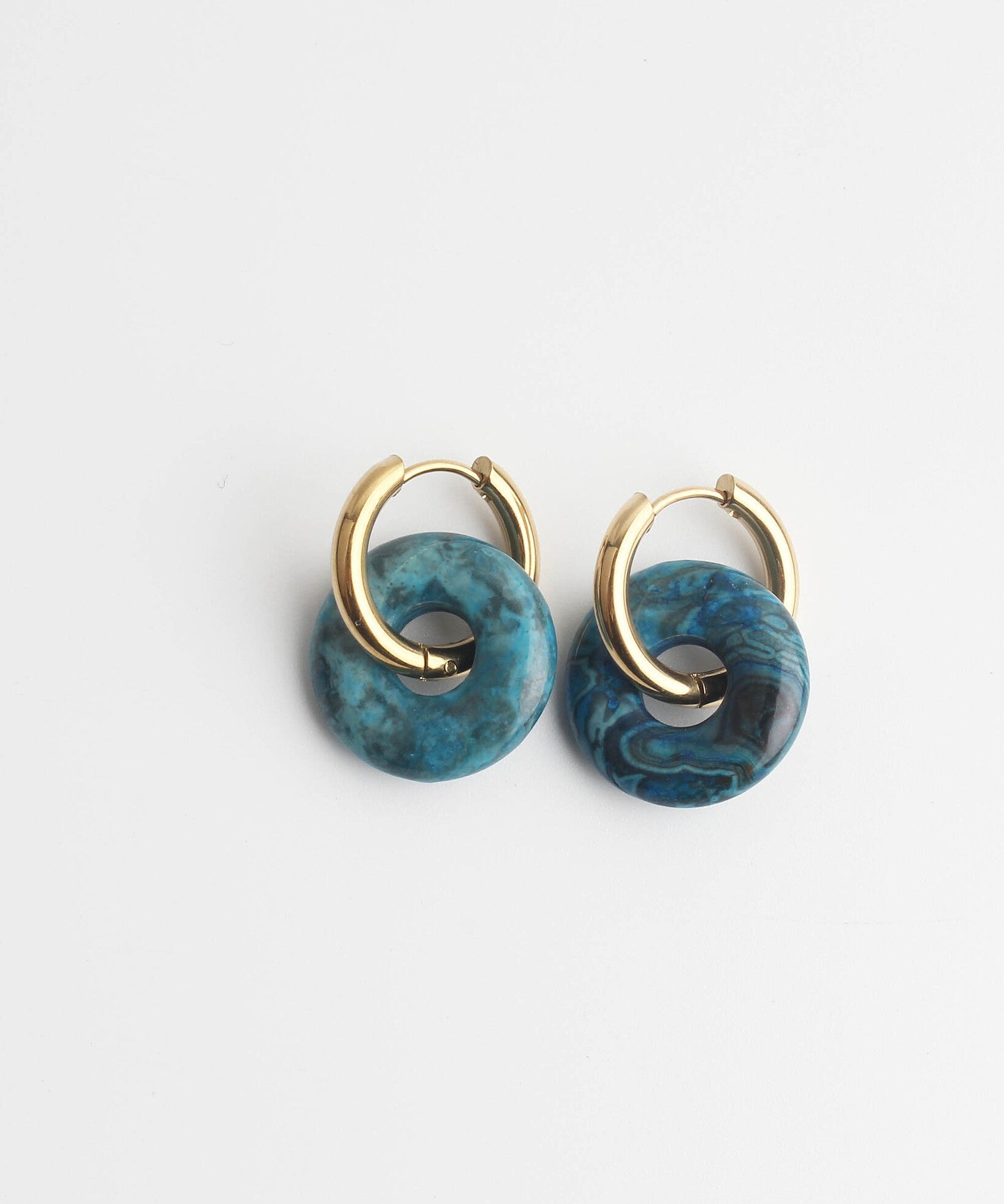 Women - Earrings - Natural Stone - Stainless Steel