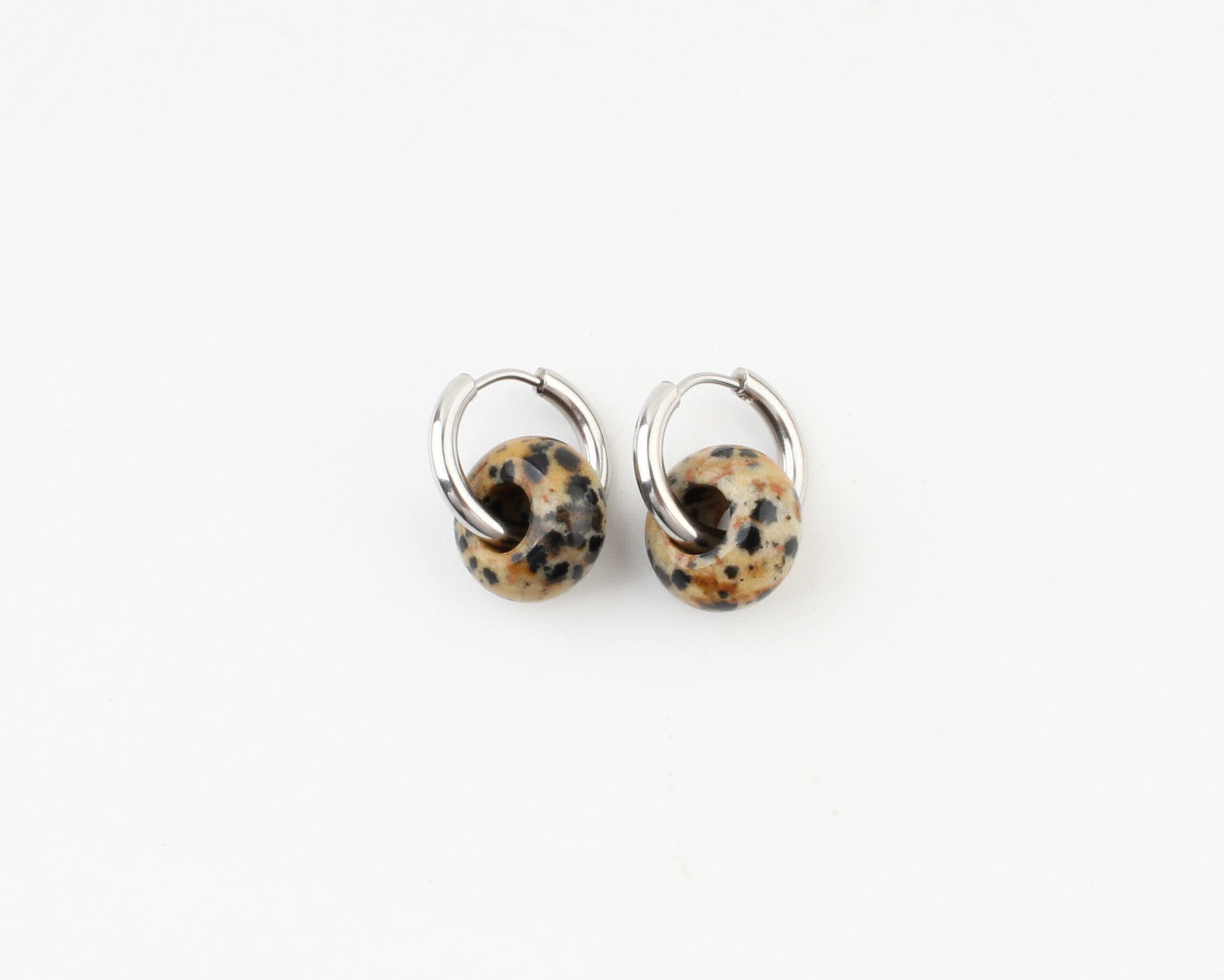 Women - Earrings - Natural Stone - Stainless Steel