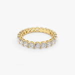 Basket Setting Full Eternity Diamond Ring – 10k | 2.25ctw