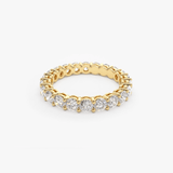 Basket Setting Full Eternity Diamond Ring – 10k | 2.25ctw
