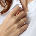 Basket Setting Full Eternity Diamond Ring – 10k | 2.25ctw
