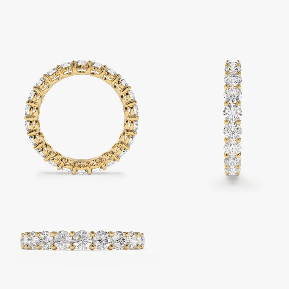 Basket Setting Full Eternity Diamond Ring – 10k | 2.25ctw
