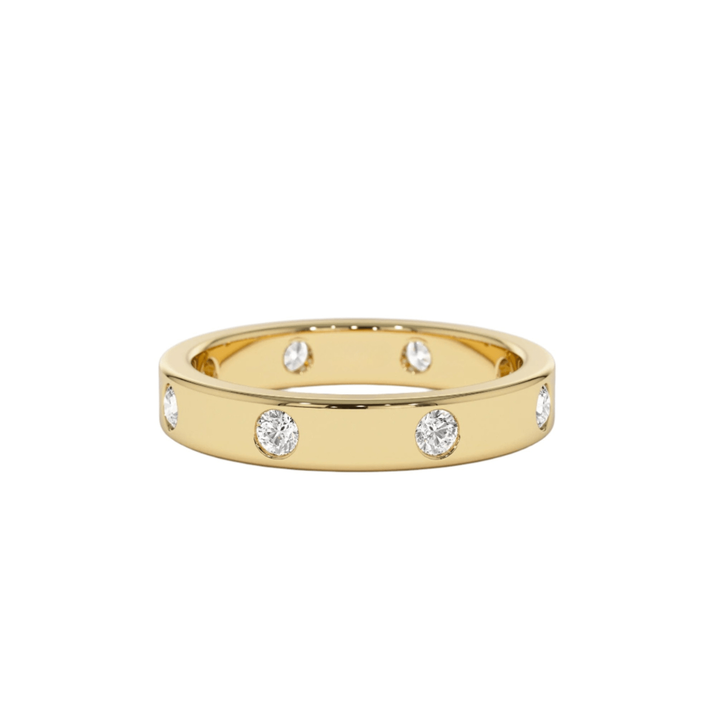 Flush Setting Full Eternity Diamond Band – 10k | 0.42ctw