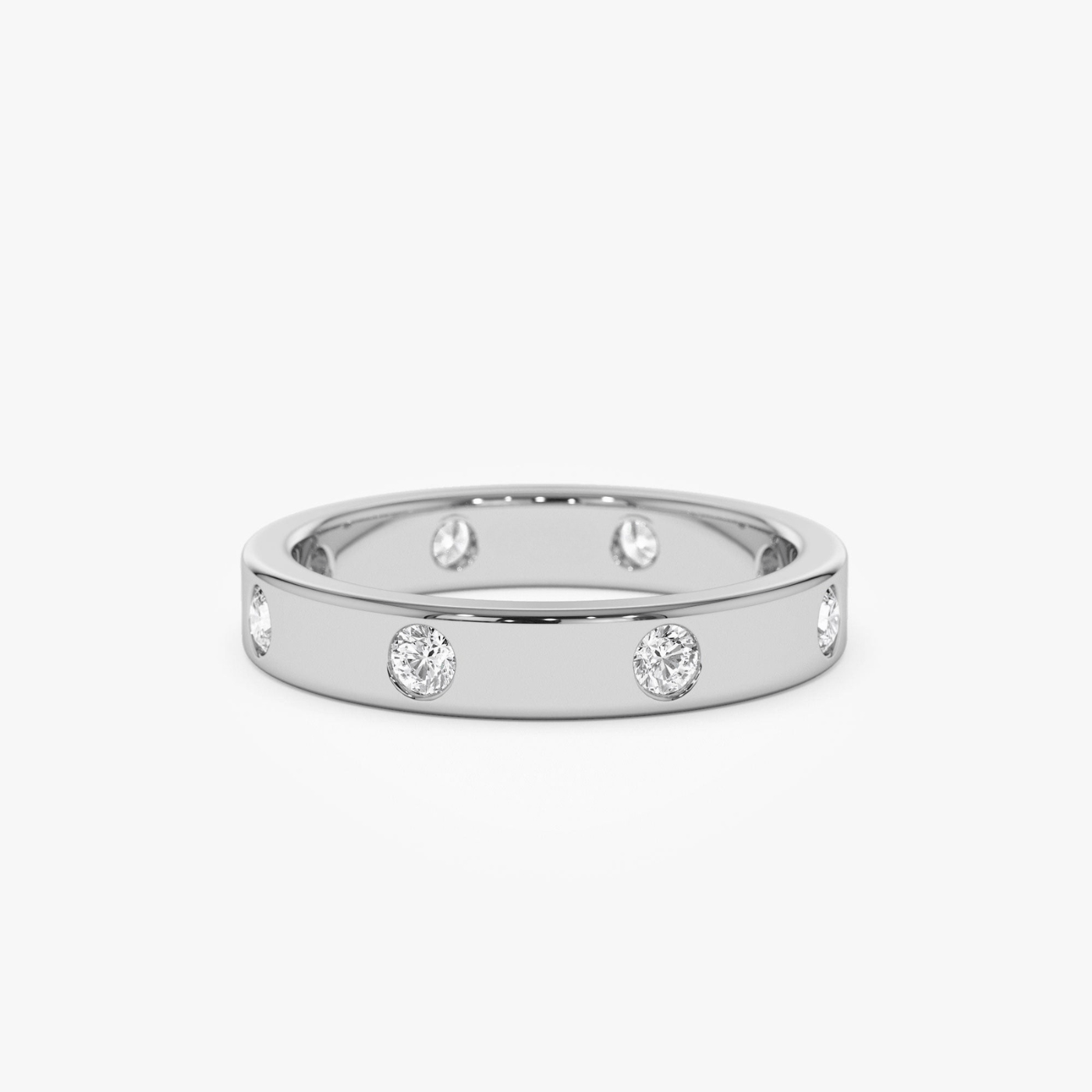 Flush Setting Full Eternity Diamond Band – 10k | 0.42ctw
