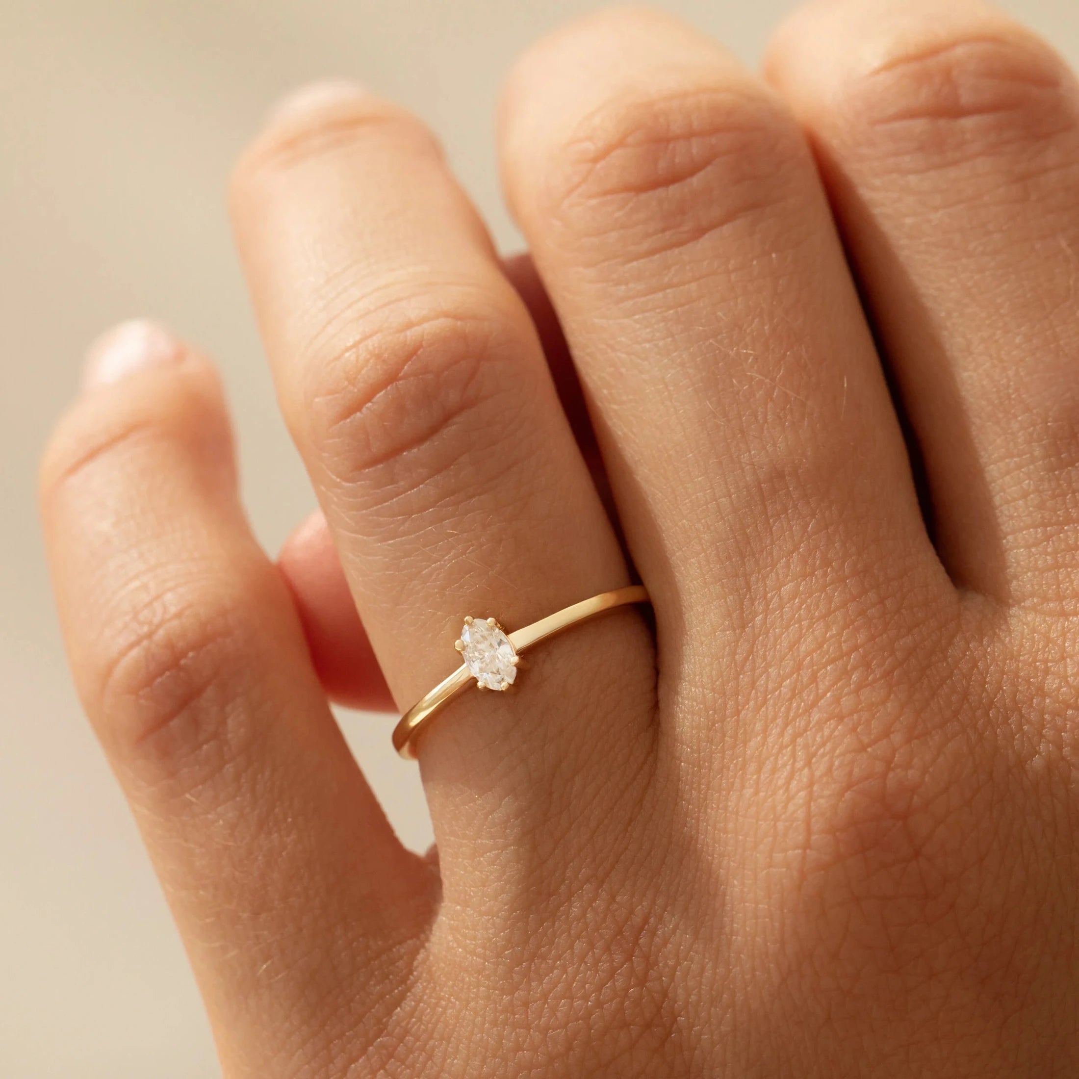 Solitaire Marquise Ring 0.3ct