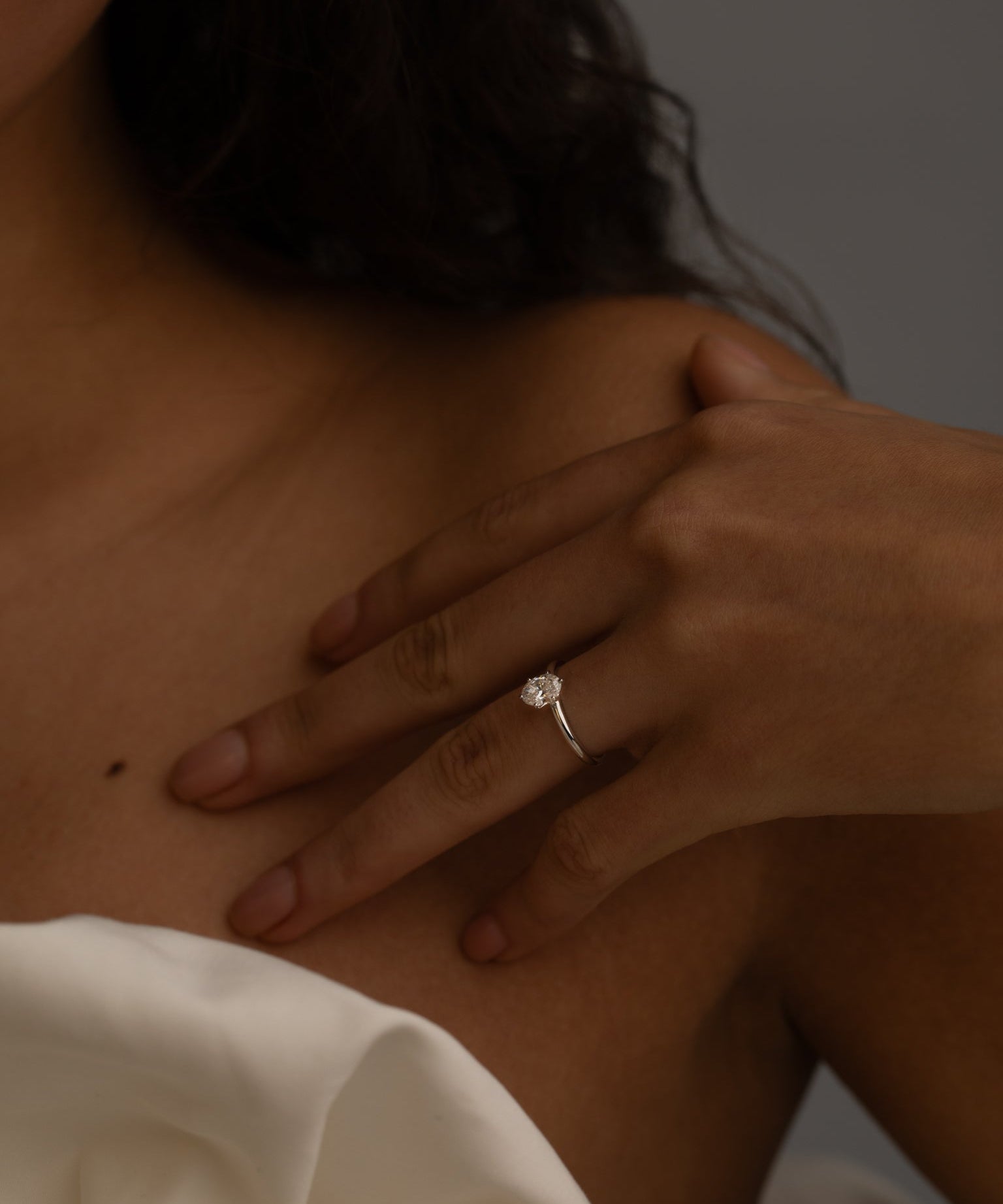 The Oval Six Prong Solitaire