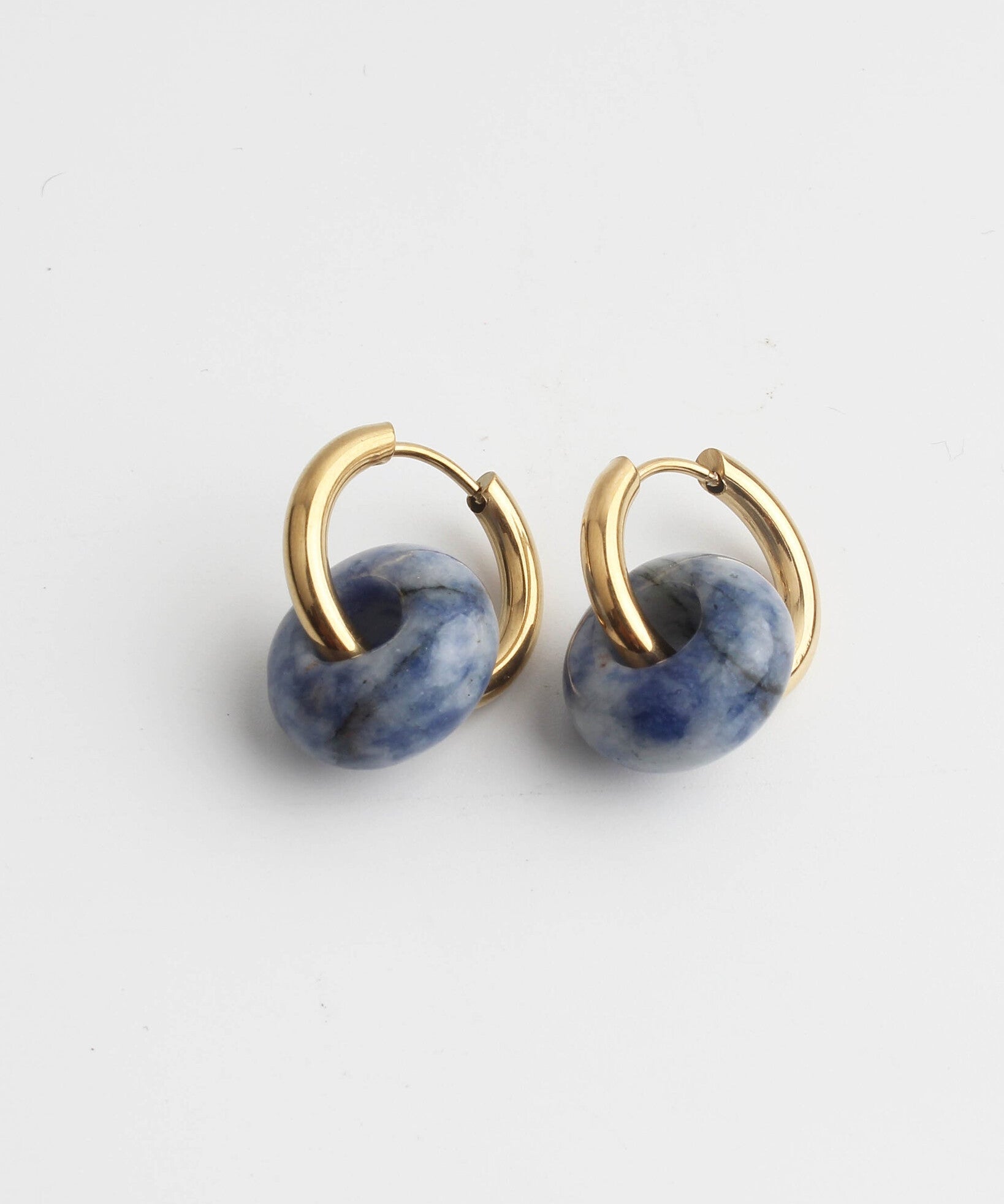 Women - Earrings - Natural Stone - Stainless Steel